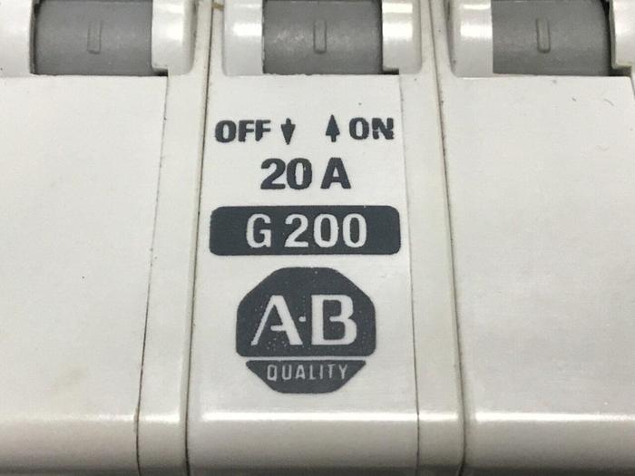 Used ALLEN BRADLEY 20 Amp Circuit Breaker 1492-CB3/G200 SER A #119617