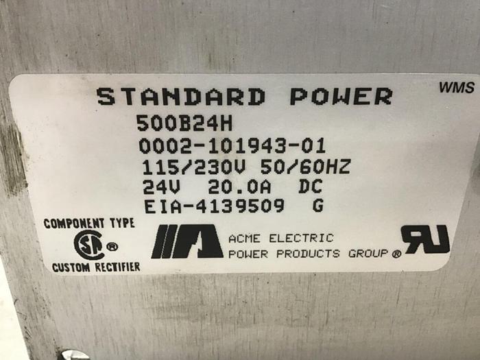 Used ACME ELECTRIC Power Supply 500B24H Used