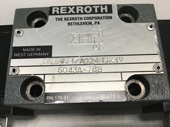 Used REXROTH Valve 4WE6W51/AG24N9K4V #140382