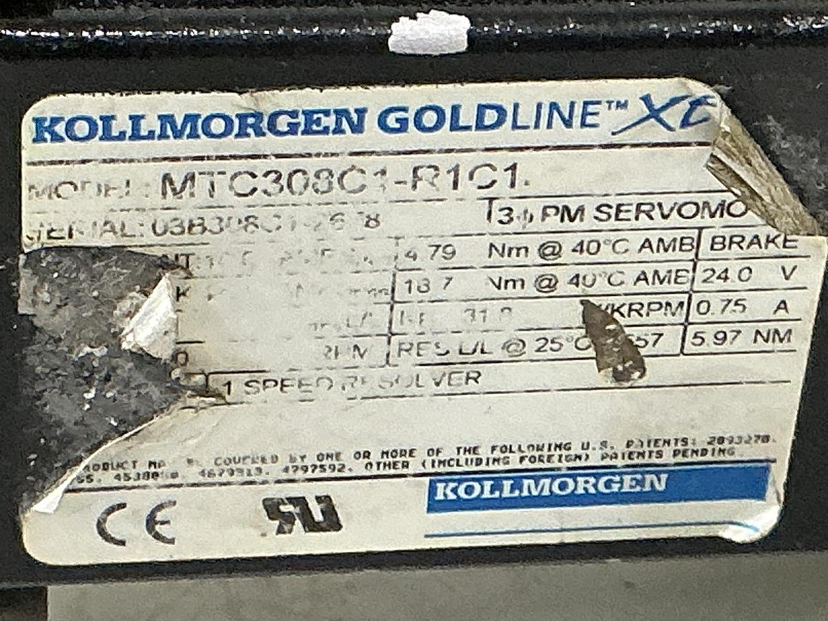 Used KOLLMORGEN GOLDLINE XT MTC308C1-R1C1