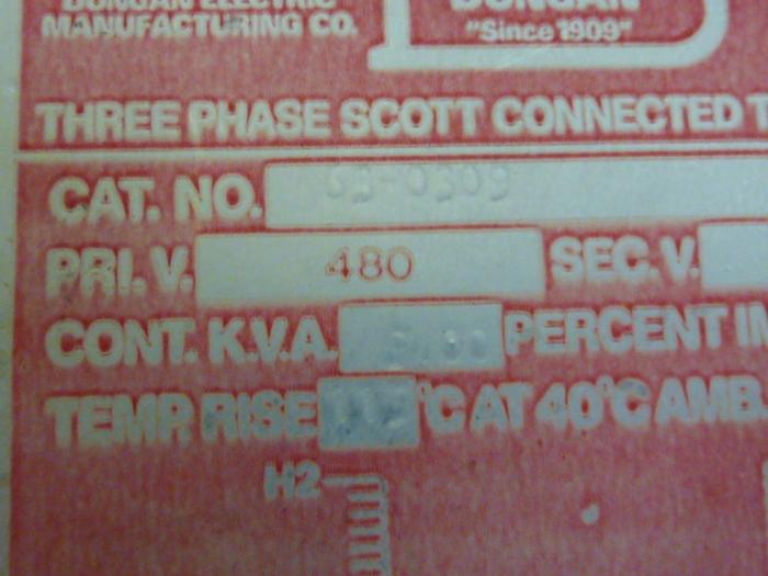 Used DONGAN 9 kVA Transformer 63-0309 #56419