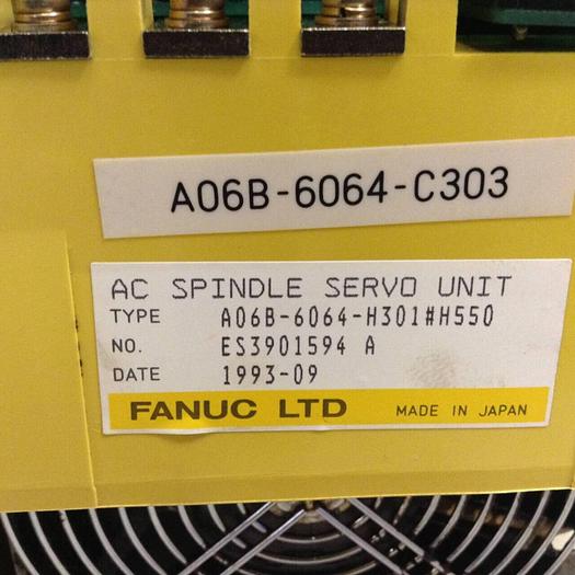 Used FANUC AC Spindle Servo Unit A06B-6064-H301#H550 Used