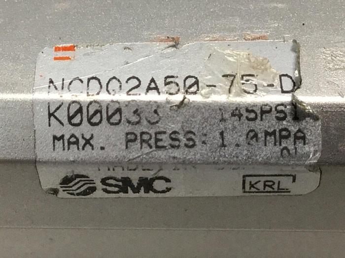 Used SMC Cylinder NCDQ2A50-75-DA-K00033 #124221
