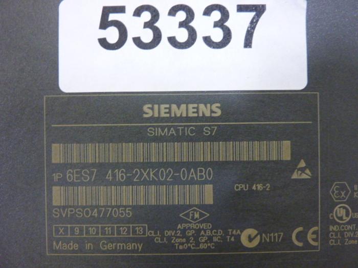 Used SIEMENS CPU Controller 6ES7 416-2XK02-0AB0 Used