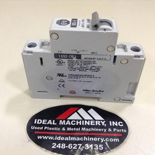 Used ALLEN BRADLEY 10 Amp Circuit Breaker 1492-CB1/F100 SER C #75154