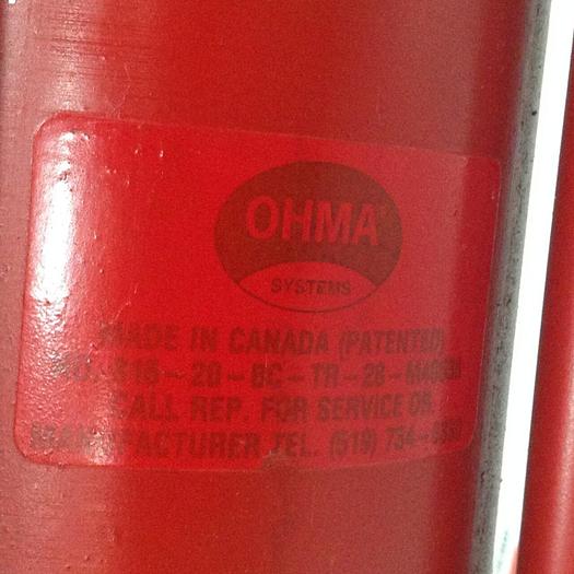 Used OHMA Cylinder 816-20-BC-TR-28-M40538 / PS816-262-CFF-.35-TR-24 #89780