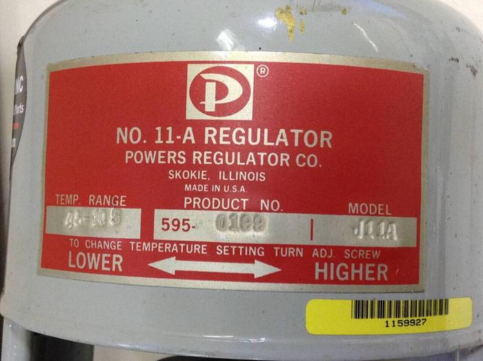 Used POWERS REGULATOR CO No.11-A Regulator J11A #74810