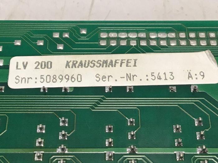 Used KRAUSS MAFFEI Circuit Board LV200 #120260