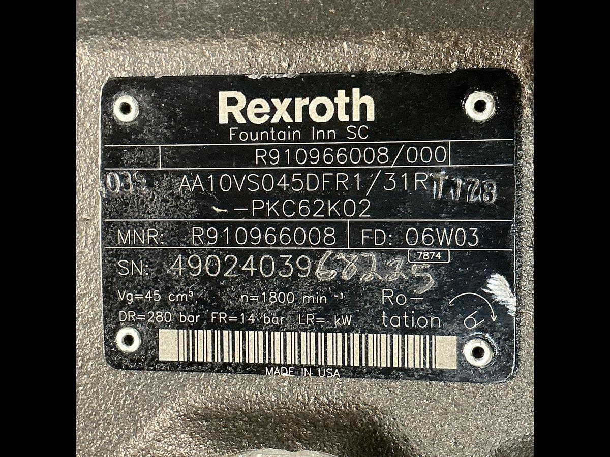 Used REXROTH AA10VS045DFR1/31R-PKC62K02