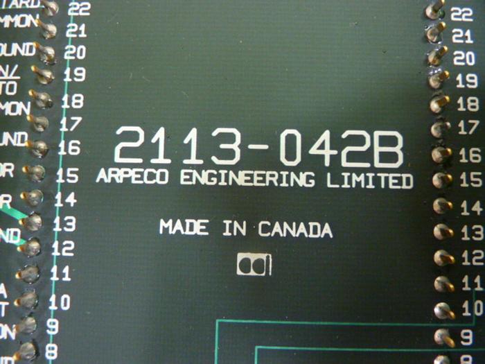 Used ARPECO Circuit Board 2113-042B #47665