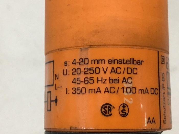 Used IFM Proximity Switch KB0040 KB-2020-BBOA #126822