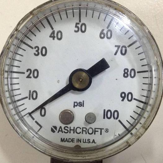 Used ASHCROFT 0-100 PSI Pressure Gauge GAUGE783 #76783