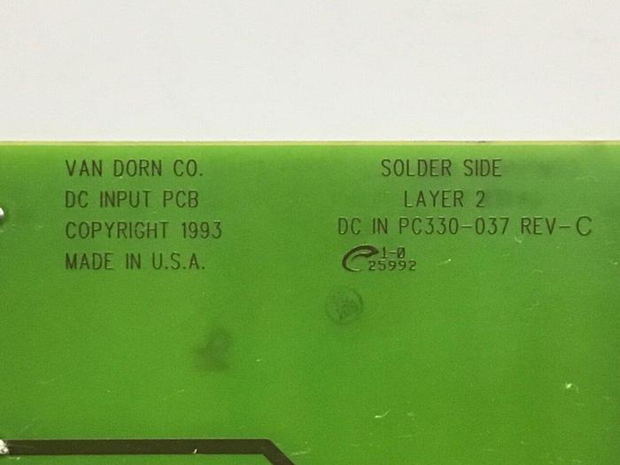 Used VAN DORN DC Input Board 330037 PC330-037 Used