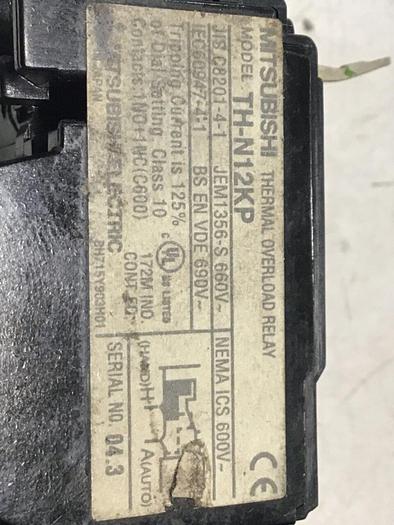 Used MITSUBISHI Thermal Overload Relay TH-N12KP #119169