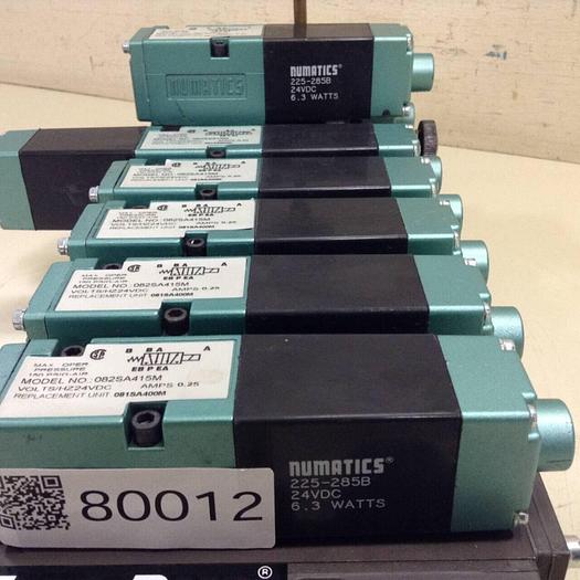Used NUMATICS Control Block w/ Valves 082SA415M #80012