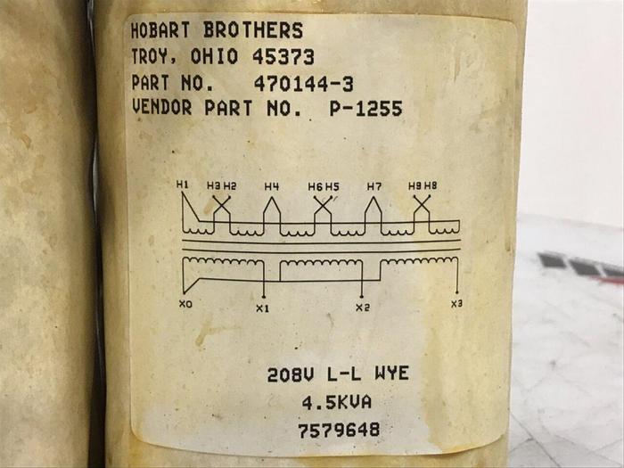 Used HOBART BROTHERS 4.5 kVA Transformer 470144-3HB #131711
