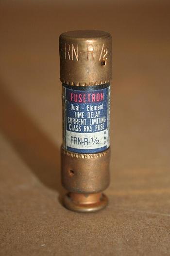 Used FUSETRON / BUSSMANN 1/2 Amp Fuse FRN-R-1/2 #19933