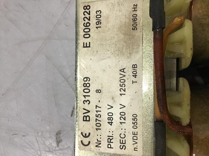 Used GENERIC 1250 VA Transformer BV31089 #123920