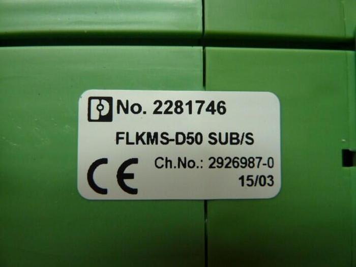Used PHOENIX CONTACT Terminal Block FLKMS-D50 SUB/S #22082
