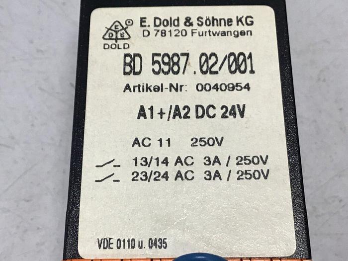 Used E DOLD & SOHNE KG Emergency Stop Module BD5987.02/001 #125398