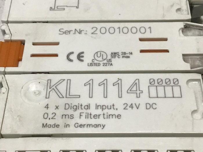 Used BECKHOFF 4-Channel Digital Input Terminal KL1114 #125255