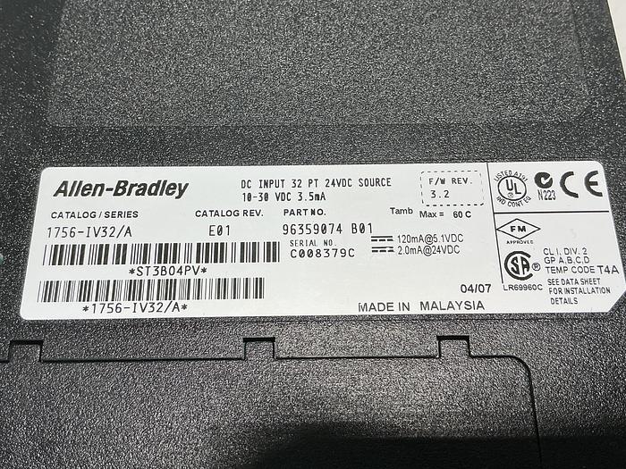 Used ALLEN BRADLEY 1756-IV32/A