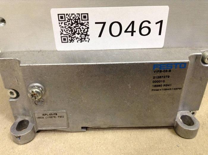 Used FESTO Control Block w/ Valves IFB8-03 #70461