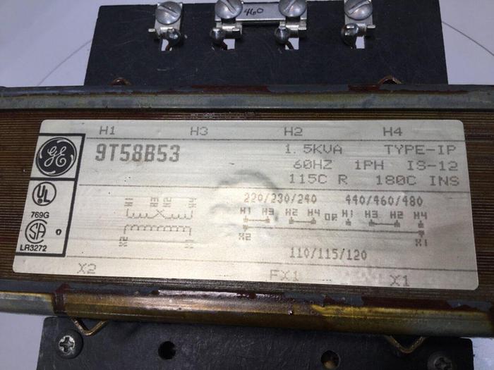 Used GENERAL ELECTRIC / GE 1.5 kVA Transformer 9T58B53 #102161