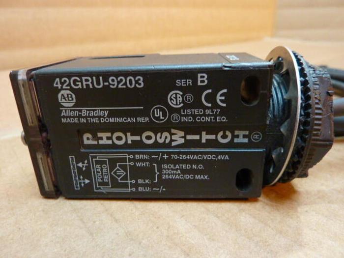 Used ALLEN BRADLEY Photoswitch 42GRU-9203 SER B Used