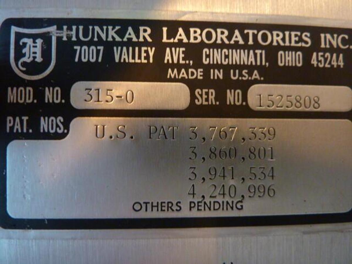 Used HUNKAR LABS Machine Control 315-0 #33874