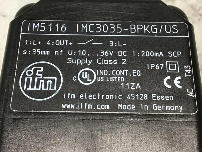 Used IFM Inductive Sensor IM5116 IMC3035-BPKG/US #141156