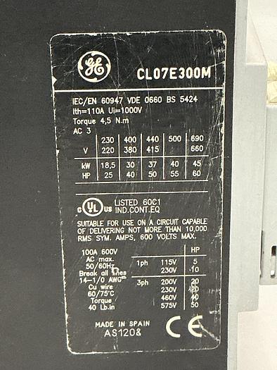 Used GENERAL ELECTRIC CL07E300M