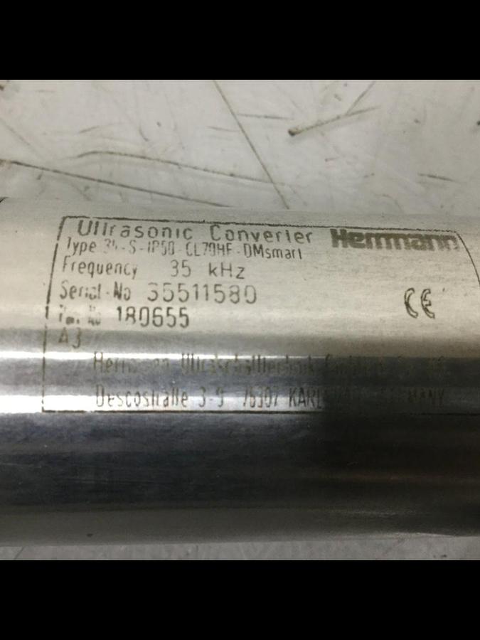 Used HERRMANN Ultrasonic Converter 35-S-IP50-CL70HF #115330