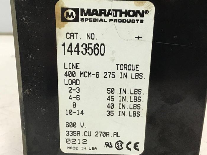 Used MARATHON Power Distribution Block 1443560 #123570