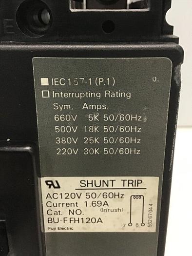 Used FUJI ELECTRIC 70 Amp Circuit Breaker BU-ESB3070 #127456