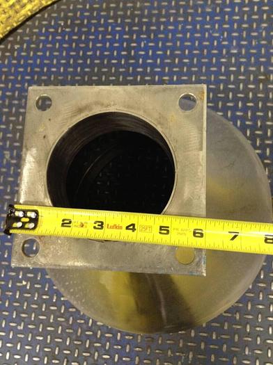 Used METAL FABRICATOR Stainless Steel Hopper w/ Clamping Band HOPPER843 #74843