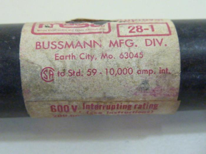 Used FUSETRON 15 Amp Fuse FRS-15 #47417