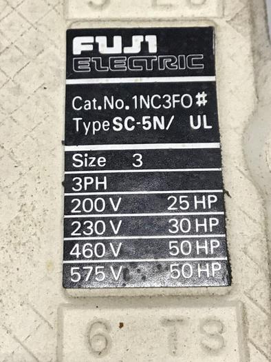 Used FUJI ELECTRIC Contactor SC-5N/UL 1NC3F0 #139709