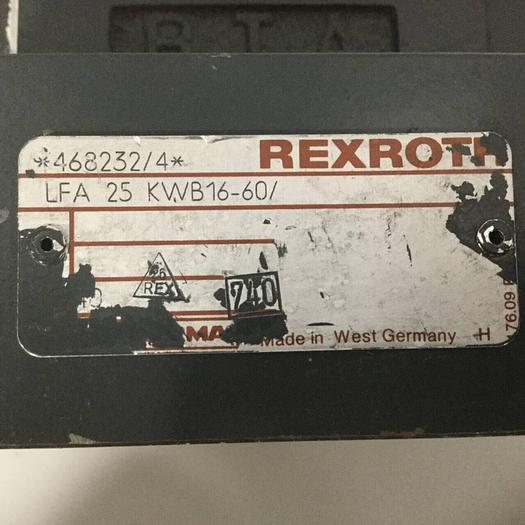 Used REXROTH Valve LFA25KWB1660 #90726