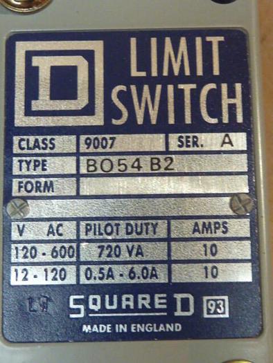 SQUARE D Limit Switch 9007B054B2 #32388