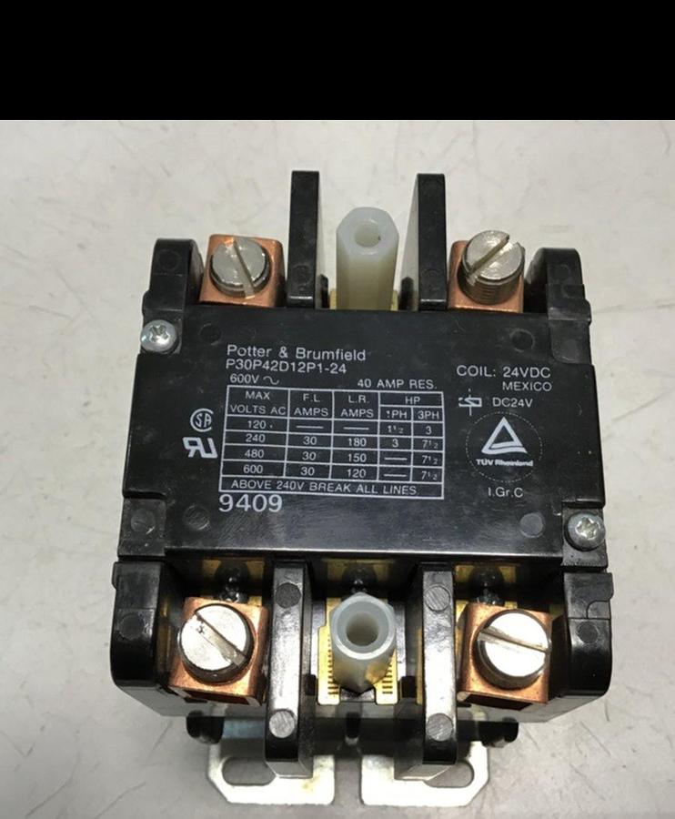 Used POTTER & BRUMFIELD Contactor P30P42D12P1-24 USED