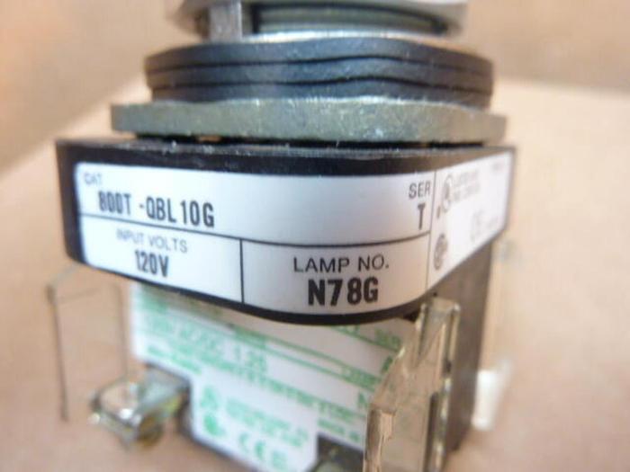 Used ALLEN BRADLEY Push Button - Green 800T-QBL10G GREEN #38156