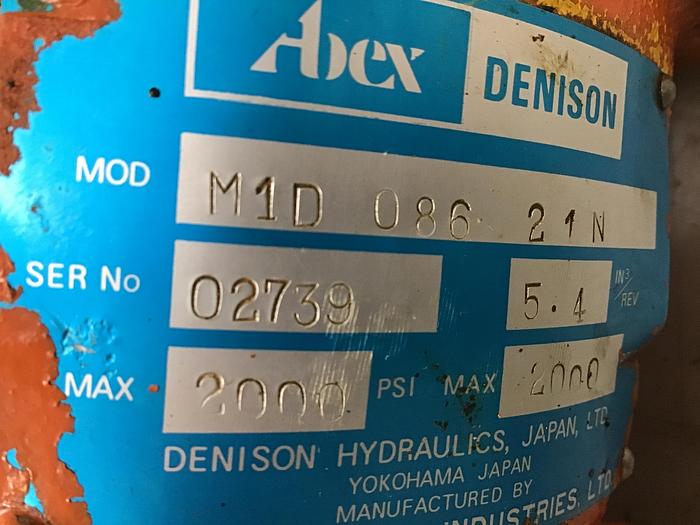 Used ABEX DENISON Gearmotor M1D 086 21N Used #144969