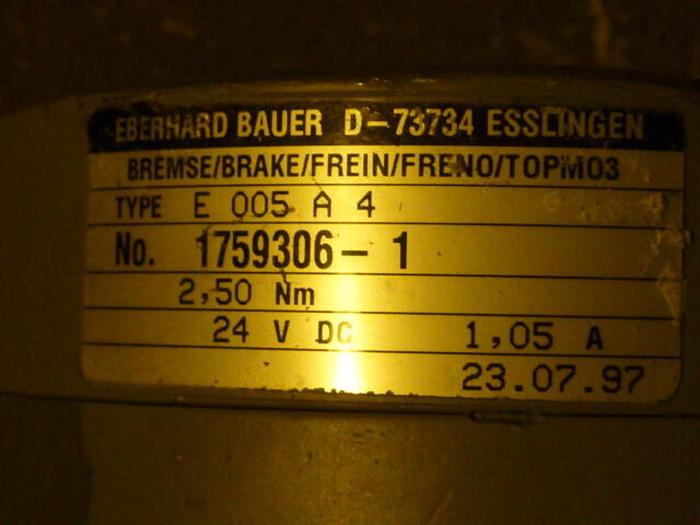 Used BAUER 1/8 HP Motor SG2-14/DK54-143L-AS/M #32046