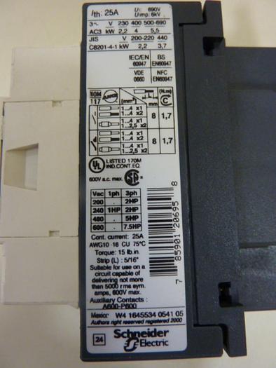 Used TELEMECANIQUE Contactor LC1D09 #51715