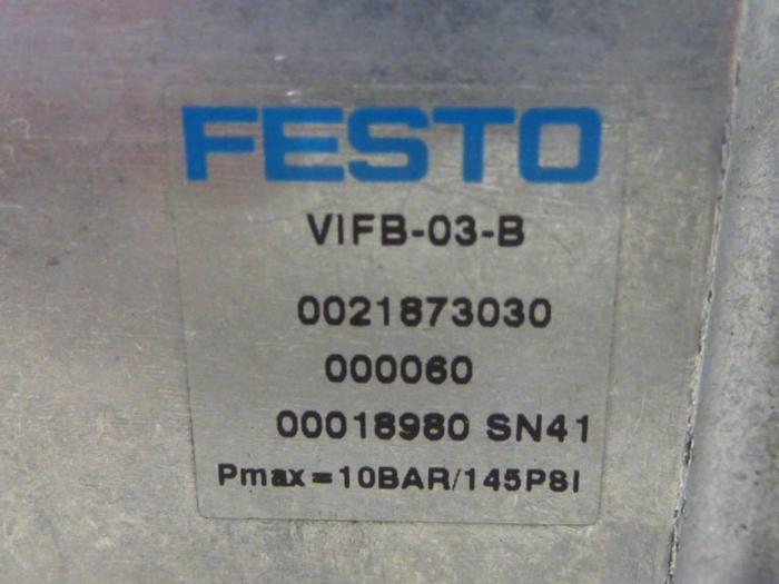 Used FESTO Control Block / Valve Terminal IFB13-03 #60712