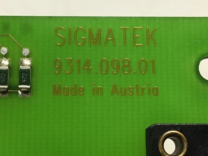 Used SIGMATEK Circuit Board 9314.098.01 Used