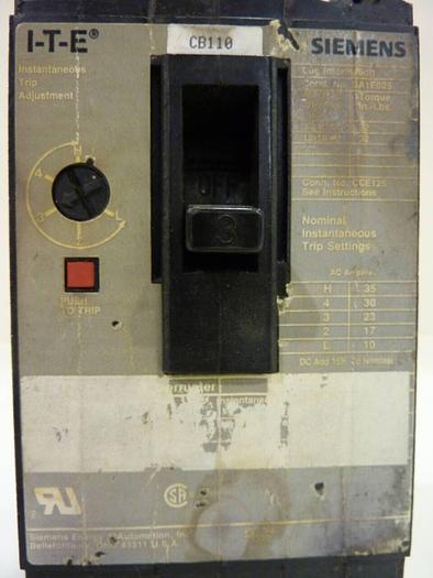 Used SIEMENS 3 Amp Circuit Breaker ED63A003 #42330