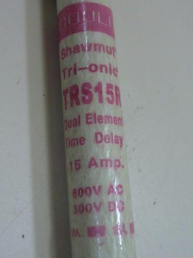 Used GOULD / SHAWMUT 15 Amp Fuse TRS15R #62383