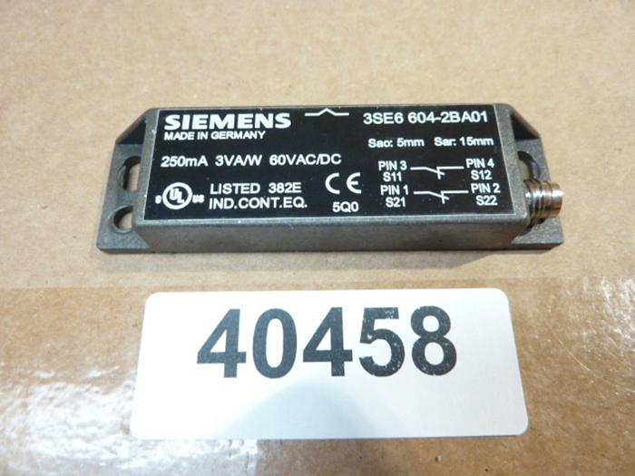 Used SIEMENS Switching Magnet 3SE6 604-2BA01 #40458